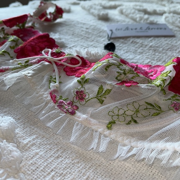 For Love & Lemons V Day Floral Embroidery Bra - Picture 10 of 12